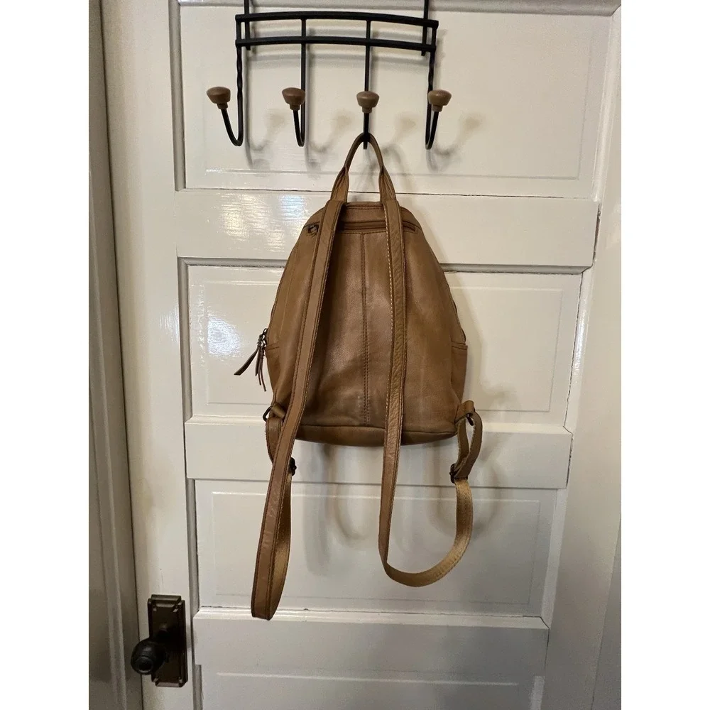 American Leather Company Denise Mini Soft Brown Genuine Leather Backpack